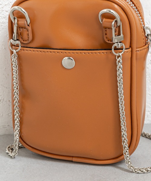 prose verse(プロズヴェール)の「チェーンショルダーミニポシェット(ショルダーバッグ・レディース・オフホワイト/ブラック/ブラウン・フリ-)」の6枚目の写真