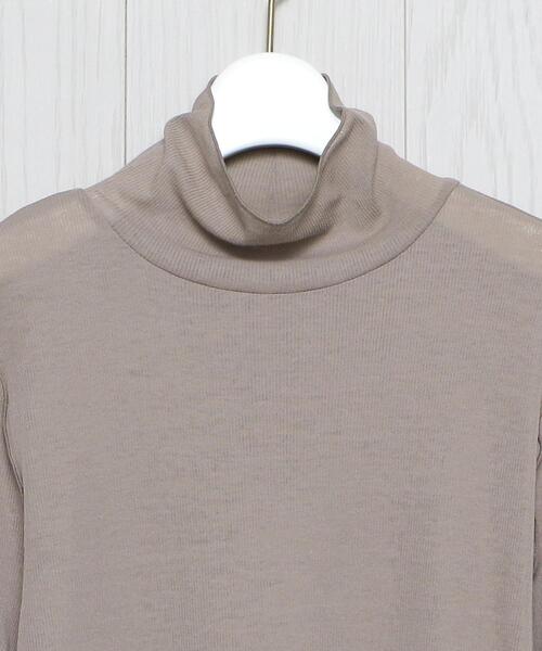 H　BEAUTY&YOUTH UNITED ARROWS（エイチビューティーアンドユースユナイテッドアローズ）の「＜H＞COTTON RIB HIGH NECK/カットソー（Tシャツ/カットソー・レディース・ホワイト/ブラック/ダークグリーン/オレンジ/モカ/ライラック/ライム・FREE）」の21枚目の写真