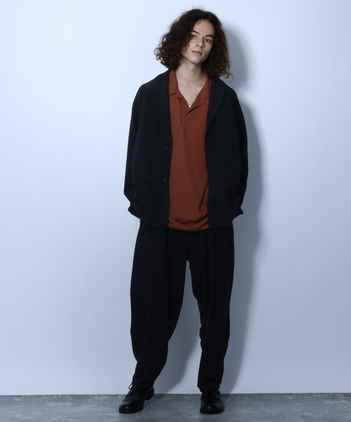 HARE(ハレ)の「プリーツテーパードパンツ(HARE)(その他パンツ・メンズ・ブラウン/ブラック・MEDIUM/SMALL)」の5枚目の写真