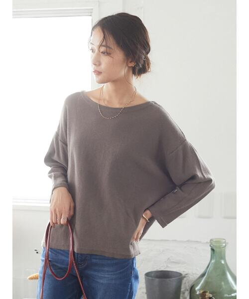 CRAFT STANDARD BOUTIQUE（クラフトスタンダードブティック）の「【ウォッシャブル】7分袖ニットプルオーバー　＊◇（ニット/セーター・レディース・ブラウン系その他7/モカ/ブラック/ブラック系その他4・FREE）」の22枚目の写真