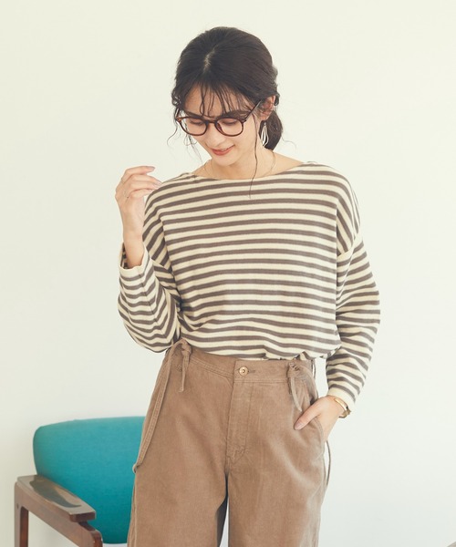 CRAFT STANDARD BOUTIQUE（クラフトスタンダードブティック）の「【ウォッシャブル】7分袖ニットプルオーバー　＊◇（ニット/セーター・レディース・ブラウン系その他7/モカ/ブラック/ブラック系その他4・FREE）」の5枚目の写真