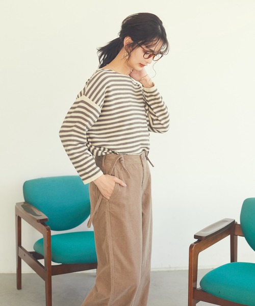 CRAFT STANDARD BOUTIQUE（クラフトスタンダードブティック）の「【ウォッシャブル】7分袖ニットプルオーバー　＊◇（ニット/セーター・レディース・ブラウン系その他7/モカ/ブラック/ブラック系その他4・FREE）」の6枚目の写真