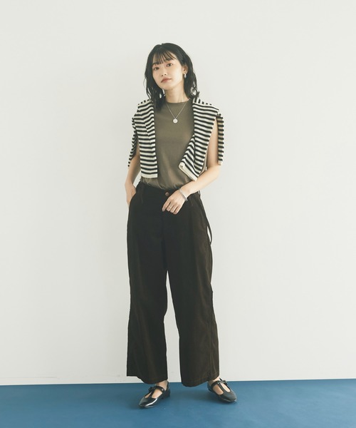 CRAFT STANDARD BOUTIQUE（クラフトスタンダードブティック）の「【ウォッシャブル】7分袖ニットプルオーバー　＊◇（ニット/セーター・レディース・ブラウン系その他7/モカ/ブラック/ブラック系その他4・FREE）」の11枚目の写真