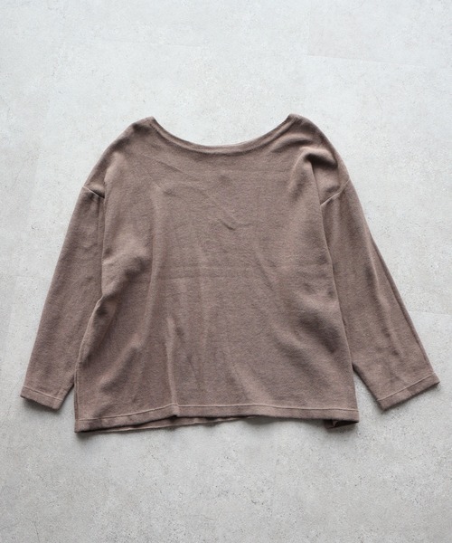 CRAFT STANDARD BOUTIQUE（クラフトスタンダードブティック）の「【ウォッシャブル】7分袖ニットプルオーバー　＊◇（ニット/セーター・レディース・ブラウン系その他7/モカ/ブラック/ブラック系その他4・FREE）」の18枚目の写真