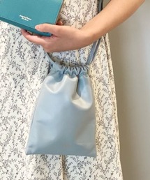 Samantha Thavasa Petit Choice | シンプルレザー巾着ショルダーバッグ(ハンドバッグ)