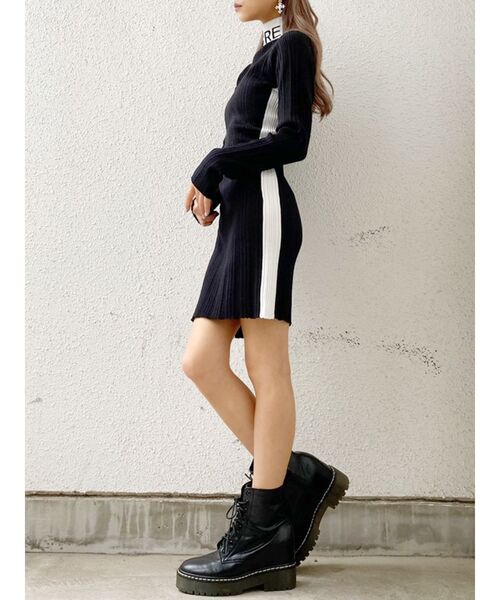 GYDA(ジェイダ)の「SACRED ニットタイトワンピース(ワンピース・レディース・ブラック/ベージュ・FREE)」の10枚目の写真