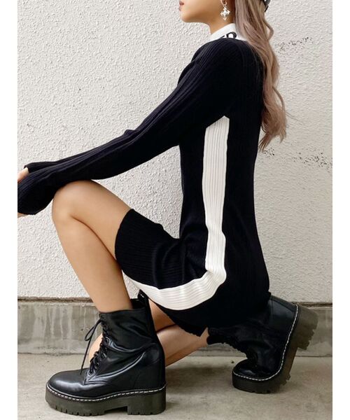 GYDA(ジェイダ)の「SACRED ニットタイトワンピース(ワンピース・レディース・ブラック/ベージュ・FREE)」の16枚目の写真