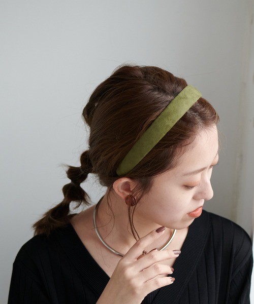 DISCOAT（ディスコート）の「スエードカチューシャ（カチューシャ・レディース・ブラック/グリーン/ピンク・FREE）」の3枚目の写真