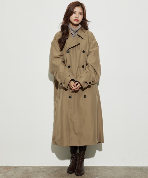 JUNRED（ジュンレッド）の「コンフィールツイルリラックストレンチコート（トレンチコート・メンズ・ブラック/ベージュ・M/L/LL）」の11枚目の写真