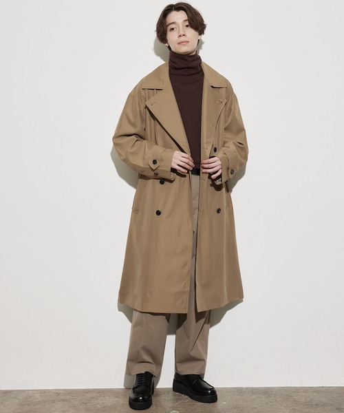 JUNRED（ジュンレッド）の「コンフィールツイルリラックストレンチコート（トレンチコート・メンズ・ブラック/ベージュ・M/L/LL）」の16枚目の写真