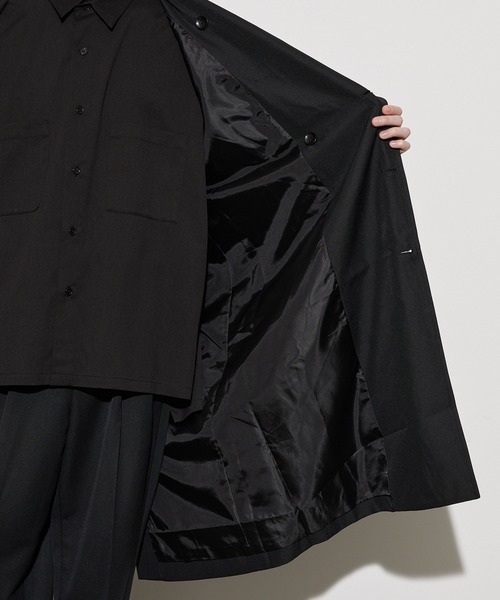 JUNRED（ジュンレッド）の「コンフィールツイルリラックストレンチコート（トレンチコート・メンズ・ブラック/ベージュ・M/L/LL）」の6枚目の写真