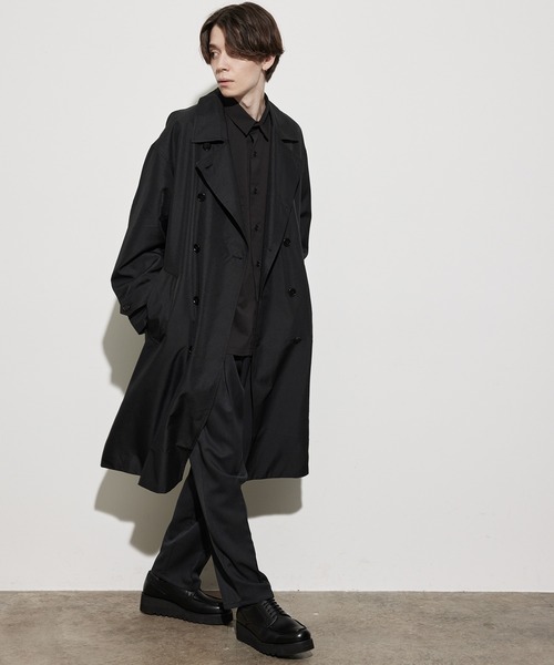 JUNRED（ジュンレッド）の「コンフィールツイルリラックストレンチコート（トレンチコート・メンズ・ブラック/ベージュ・M/L/LL）」の13枚目の写真