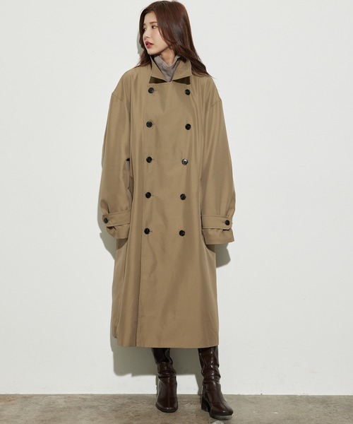 JUNRED（ジュンレッド）の「コンフィールツイルリラックストレンチコート（トレンチコート・メンズ・ブラック/ベージュ・M/L/LL）」の5枚目の写真