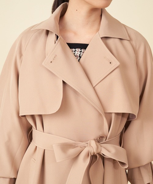 ROYAL PARTY(ロイヤルパーティー)の「オーバーロングトレンチコート(トレンチコート・レディース・ブラウン/カーキ/ベージュ・FREE)」の11枚目の写真