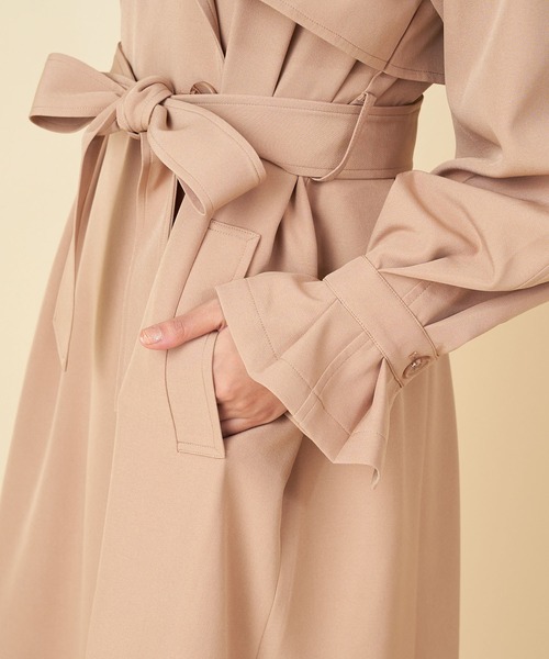 ROYAL PARTY(ロイヤルパーティー)の「オーバーロングトレンチコート(トレンチコート・レディース・ブラウン/カーキ/ベージュ・FREE)」の14枚目の写真