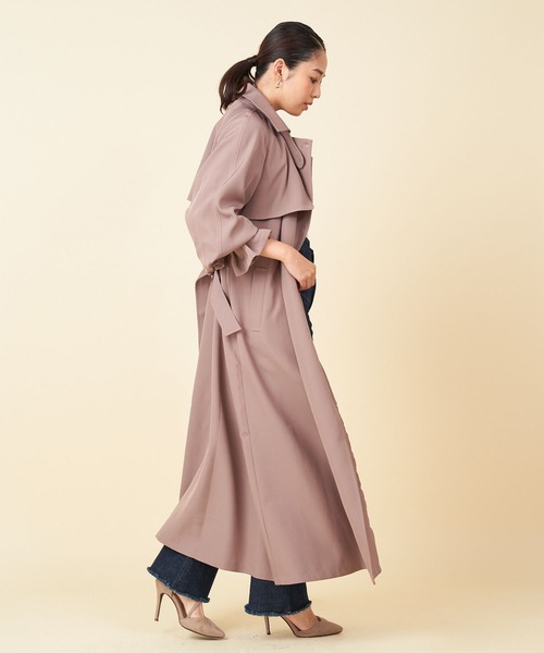 ROYAL PARTY(ロイヤルパーティー)の「オーバーロングトレンチコート(トレンチコート・レディース・ブラウン/カーキ/ベージュ・FREE)」の20枚目の写真