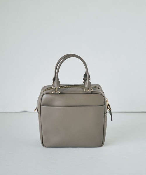 RIVE DROITE（リヴドロワ）の「デイリー使いが叶うシンプルバッグ　レザースクエアミニボストン（ボストンバッグ・レディース・ブラック/グレー系その他・FREE）」の18枚目の写真