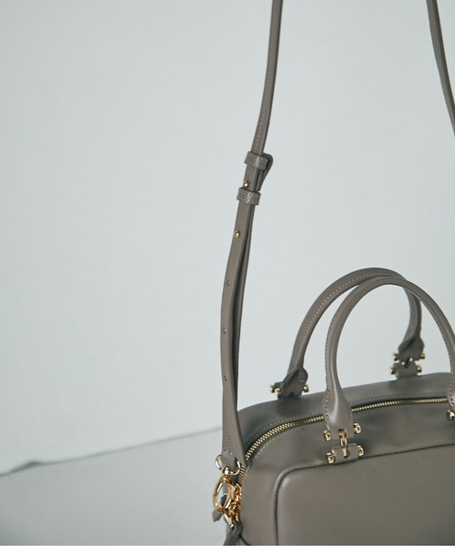 RIVE DROITE（リヴドロワ）の「デイリー使いが叶うシンプルバッグ　レザースクエアミニボストン（ボストンバッグ・レディース・ブラック/グレー系その他・FREE）」の16枚目の写真