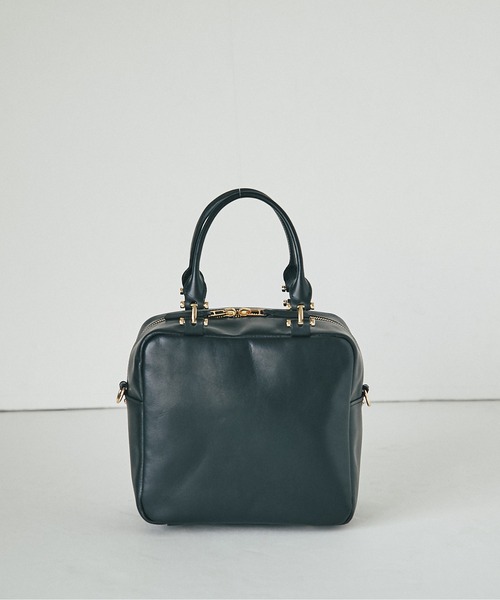 RIVE DROITE（リヴドロワ）の「デイリー使いが叶うシンプルバッグ　レザースクエアミニボストン（ボストンバッグ・レディース・ブラック/グレー系その他・FREE）」の12枚目の写真