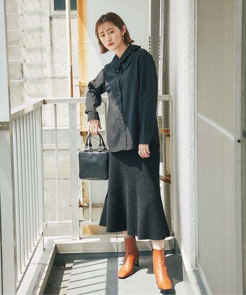 RIVE DROITE（リヴドロワ）の「デイリー使いが叶うシンプルバッグ　レザースクエアミニボストン（ボストンバッグ・レディース・ブラック/グレー系その他・FREE）」の9枚目の写真