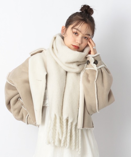 Heather（ヘザー）の「オオバンストール　254589（ストール/ショール・レディース・アイボリー/ホワイト系その他/ブラック/ブラック系その他/グリーン系その他/ベージュ系その他・ONE SIZE）」の16枚目の写真