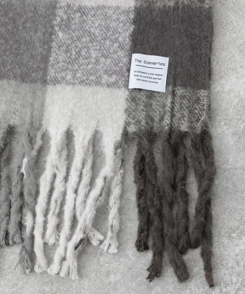 Heather（ヘザー）の「オオバンストール　254589（ストール/ショール・レディース・アイボリー/ホワイト系その他/ブラック/ブラック系その他/グリーン系その他/ベージュ系その他・ONE SIZE）」の9枚目の写真