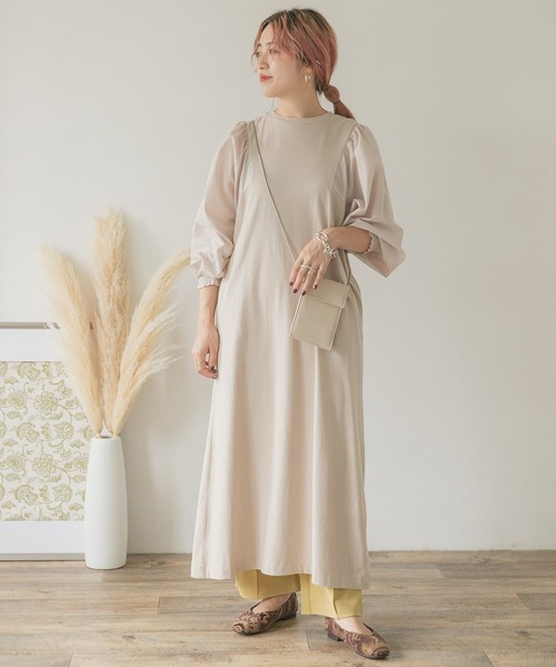 ITEMS URBANRESEARCH（アイテムズ アーバンリサーチ）の「ソデドッキングワンピース（ワンピース・レディース・ブラック/グレー系その他/レッド系その他・FREE）」の18枚目の写真