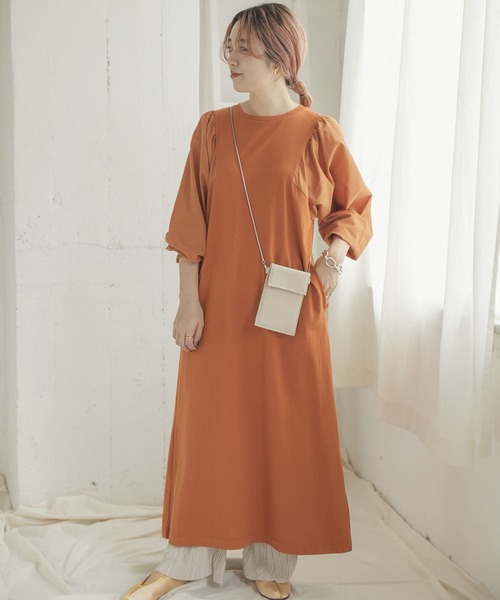 ITEMS URBANRESEARCH（アイテムズ アーバンリサーチ）の「ソデドッキングワンピース（ワンピース・レディース・ブラック/グレー系その他/レッド系その他・FREE）」の11枚目の写真