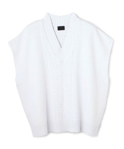 DANKE SCHON（ダンケシェーン）の「DankeSchon/ダンケシェーン/ジップアップニットベスト（ベスト・メンズ・ホワイト/ブラック/カーキ・FREE）」の11枚目の写真