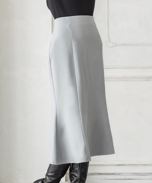 Julia Boutique（ジュリアブティック）の「ミディアム丈チューリップスカート/21536（スカート・レディース・ピンク/ベージュ/ブルー/ベージュ系/ブラック/グリーン系/オレンジ/ホワイト・MEDIUM）」の19枚目の写真