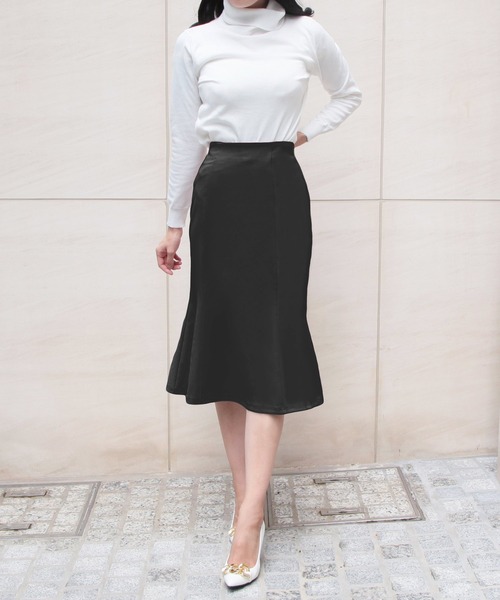 Julia Boutique（ジュリアブティック）の「ミディアム丈チューリップスカート/21536（スカート・レディース・ピンク/ベージュ/ブルー/ベージュ系/ブラック/グリーン系/オレンジ/ホワイト・MEDIUM）」の21枚目の写真