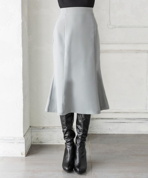 Julia Boutique（ジュリアブティック）の「ミディアム丈チューリップスカート/21536（スカート・レディース・ピンク/ベージュ/ブルー/ベージュ系/ブラック/グリーン系/オレンジ/ホワイト・MEDIUM）」の13枚目の写真