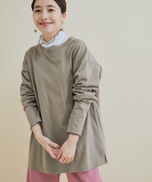 綿100%。トレンドに左右されないベーシック無地ロングTシャツ