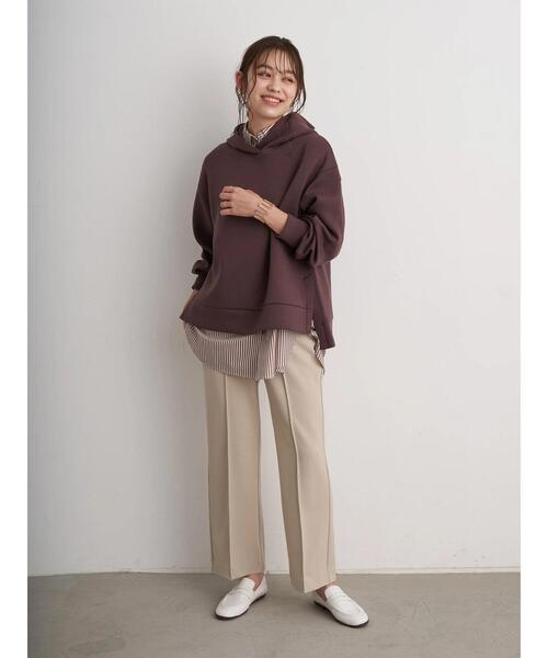 earth music&ecology（アースミュージックアンドエコロジー）の「ストライプオーバーシャツ ＊（シャツ/ブラウス・レディース・ブルー/グリーン/キャメル・FREE）」の4枚目の写真