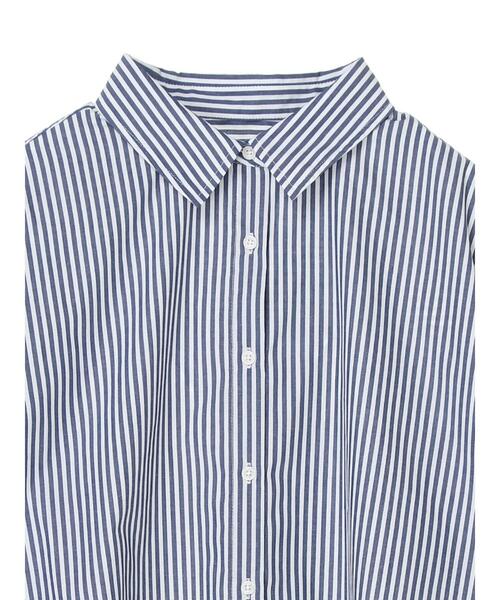 earth music&ecology（アースミュージックアンドエコロジー）の「ストライプオーバーシャツ ＊（シャツ/ブラウス・レディース・ブルー/グリーン/キャメル・FREE）」の21枚目の写真