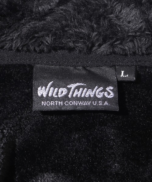 WILD THINGS（ワイルドシングス）の「WILDTHINGS / ワイルドシングス SHAGGY FLEECE JACKET フリースジャケット ブランドロゴ ポケット ユニセックス（ブルゾン・メンズ・チャコールグレー/ブラック・S/L/XL/M）」の10枚目の写真