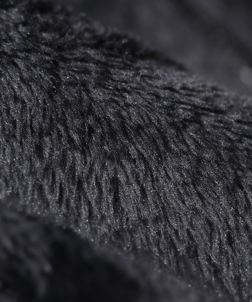 WILD THINGS（ワイルドシングス）の「WILDTHINGS / ワイルドシングス SHAGGY FLEECE JACKET フリースジャケット ブランドロゴ ポケット ユニセックス（ブルゾン・メンズ・チャコールグレー/ブラック・S/L/XL/M）」の22枚目の写真