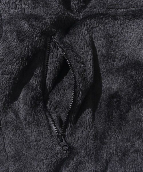 WILD THINGS（ワイルドシングス）の「WILDTHINGS / ワイルドシングス SHAGGY FLEECE JACKET フリースジャケット ブランドロゴ ポケット ユニセックス（ブルゾン・メンズ・チャコールグレー/ブラック・S/L/XL/M）」の16枚目の写真