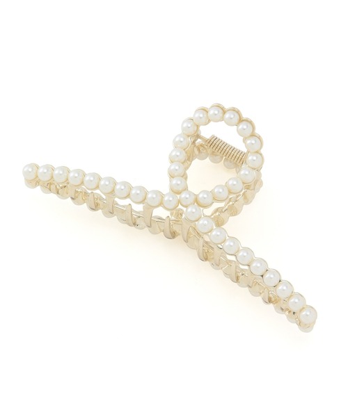 VIS（ビス）の「パール／ビジューヘアクリップ（バレッタ/ヘアクリップ・レディース・ゴールド/ゴールド系その他・FREE）」の5枚目の写真