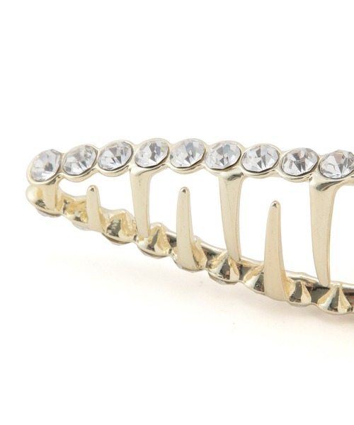 VIS（ビス）の「パール／ビジューヘアクリップ（バレッタ/ヘアクリップ・レディース・ゴールド/ゴールド系その他・FREE）」の3枚目の写真