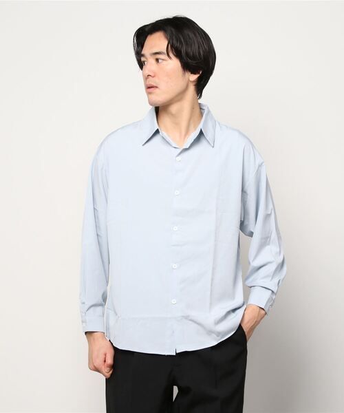 KOR(ケーオーアール)の「ビッグシルエット リラックスオーバーサイズシャツ(シャツ/ブラウス・メンズ・サックスブルー・M/XL/L)」の6枚目の写真