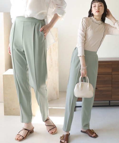 Bab（バブ）の「【WEB限定】美脚センターシームパンツ（その他パンツ・レディース・ネイビー/オレンジ/ブルー/グリーン・M）」の3枚目の写真