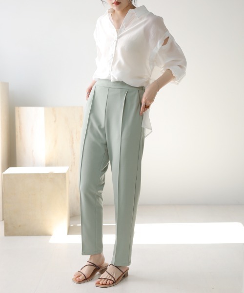 Bab（バブ）の「【WEB限定】美脚センターシームパンツ（その他パンツ・レディース・ネイビー/オレンジ/ブルー/グリーン・M）」の6枚目の写真