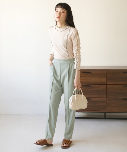 Bab（バブ）の「【WEB限定】美脚センターシームパンツ（その他パンツ・レディース・ネイビー/オレンジ/ブルー/グリーン・M）」の8枚目の写真