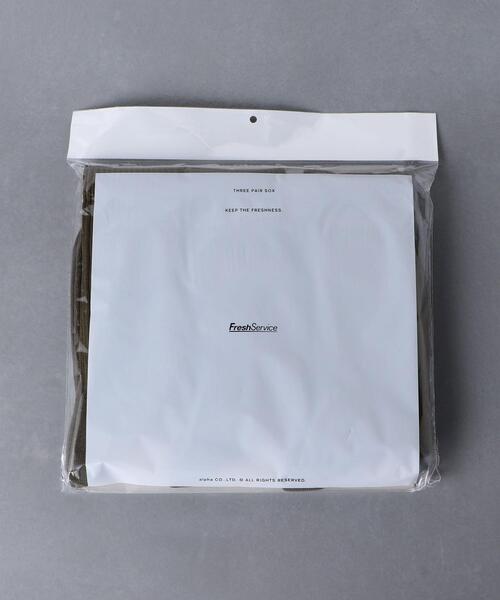 FreshService（フレッシュサービス）の「＜FreshService（フレッシュサービス）＞ 3パック ソックス■■■（ソックス/靴下・メンズ・イエロー/ホワイト/ブラック/オリーブ・FREE）」の3枚目の写真