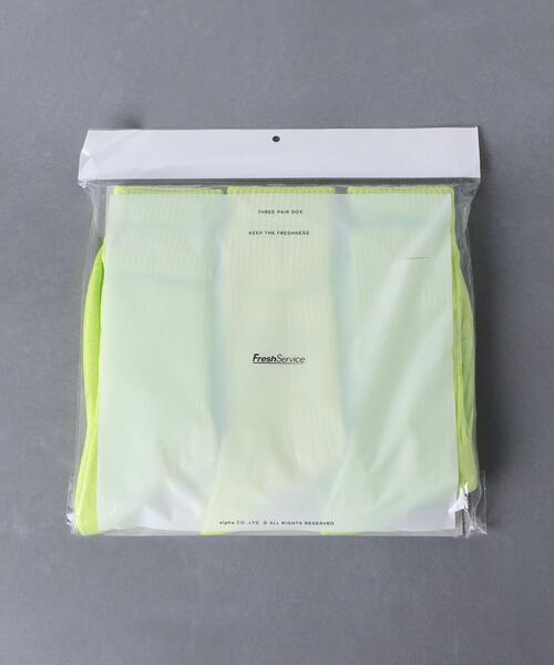 FreshService（フレッシュサービス）の「＜FreshService（フレッシュサービス）＞ 3パック ソックス■■■（ソックス/靴下・メンズ・イエロー/ホワイト/ブラック/オリーブ・FREE）」の4枚目の写真