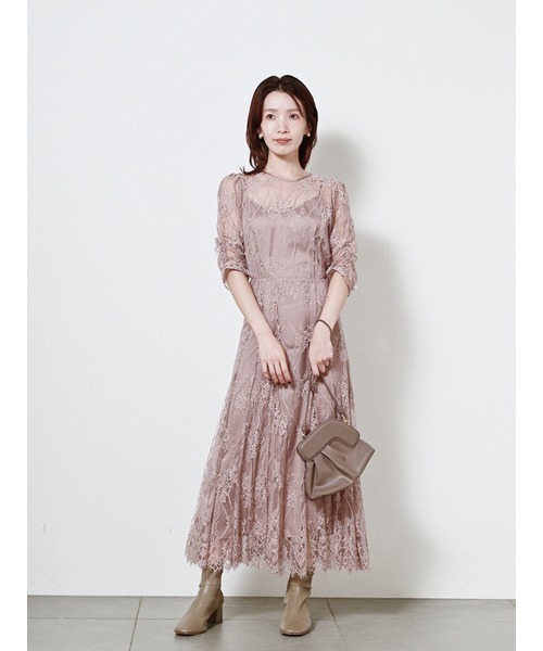 snidel バックデザインレースワンピース SNIDEL - 【正規品】snidel Sustainableバックデザインレース