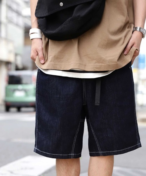 antiqua(アンティカ)の「デニムハーフパンツ(デニムパンツ・メンズ・ブルー・L/XL)」の3枚目の写真