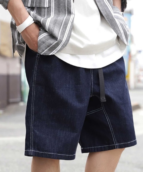 antiqua(アンティカ)の「デニムハーフパンツ(デニムパンツ・メンズ・ブルー・L/XL)」の5枚目の写真