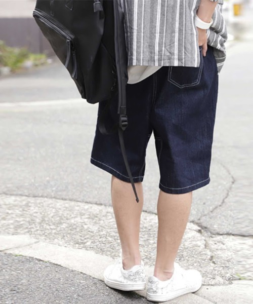 antiqua(アンティカ)の「デニムハーフパンツ(デニムパンツ・メンズ・ブルー・L/XL)」の7枚目の写真